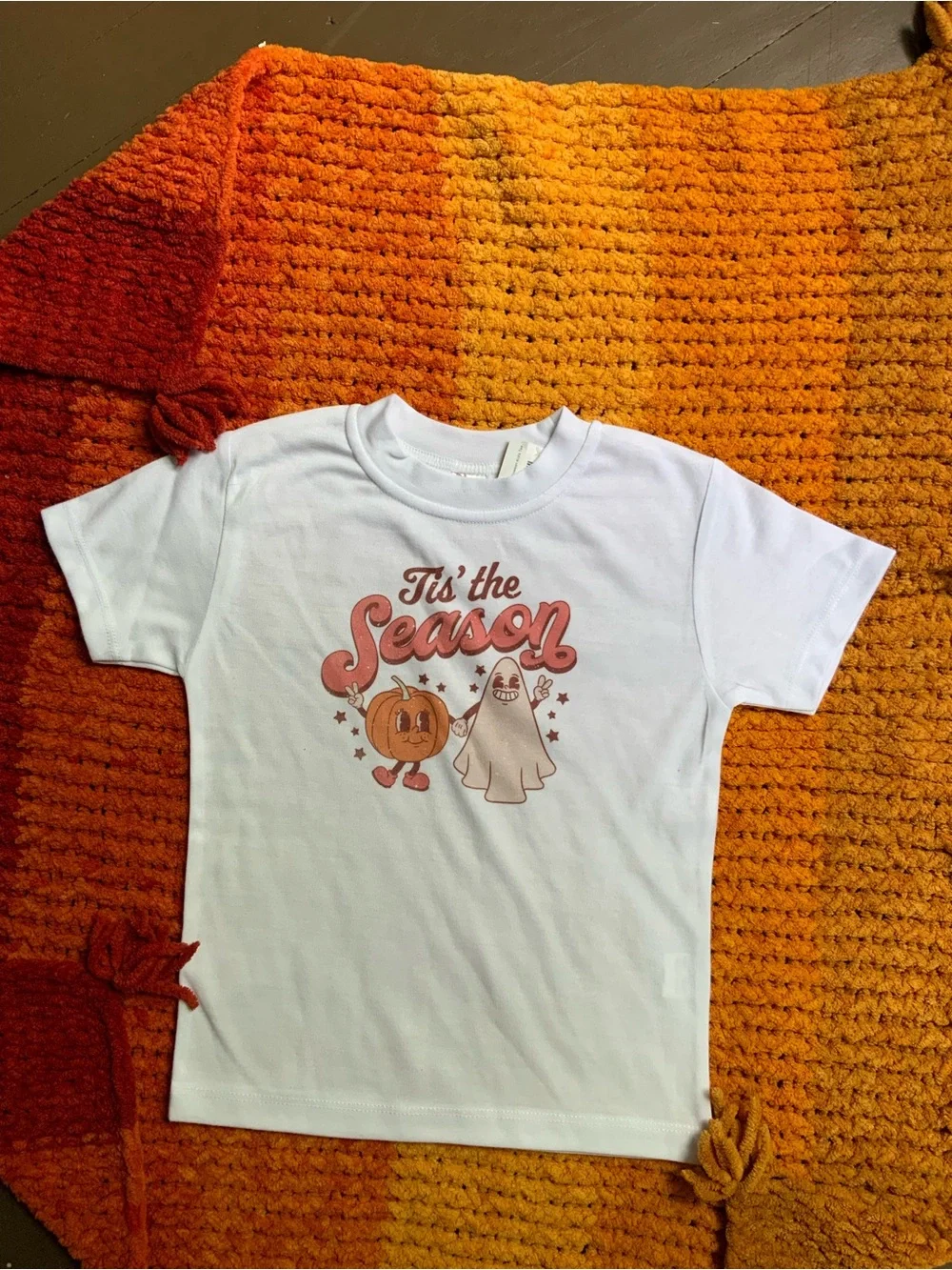 Tis the Season White Kids Halloween Graphic Tee